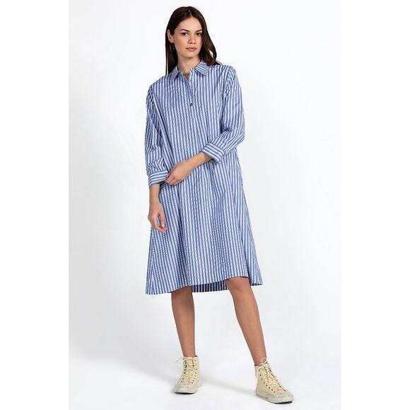 NEW Johnny Was Georgia Stripe Henley Shirt Dress - Picture 11 of 11